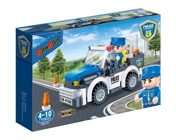 BanBao 7017 Конструктор Банбао Полицейская машина, 100 деталей
