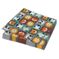 ND Play 303032 Салфетки бумажные ND Play Хэппи Зоо, трехслойные 33*33 см, 20 шт