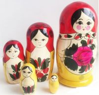 Матрешка традиционная 5 кукольная средняя 16 см