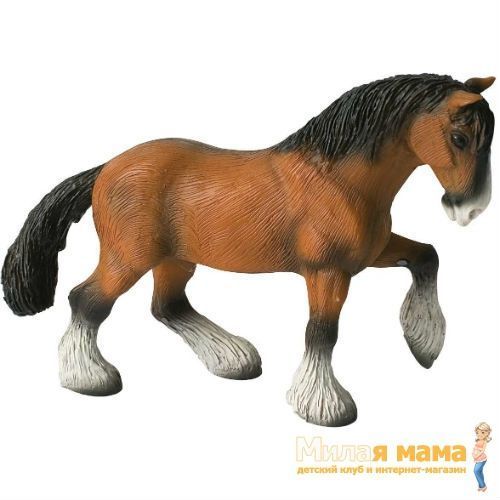 Bullyland 62666 Фигурка Конь шайрской породы, 16,2 см