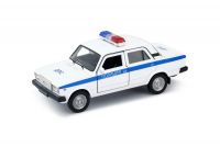 Welly 43644PB Машинка Welly LADA 2107 Полиция металлическая 1:34-39