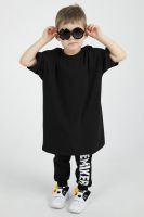 IVDT37 ОV0010-36 Футболка OVERSIZE для девочки/мальчика черная 9-11 лет