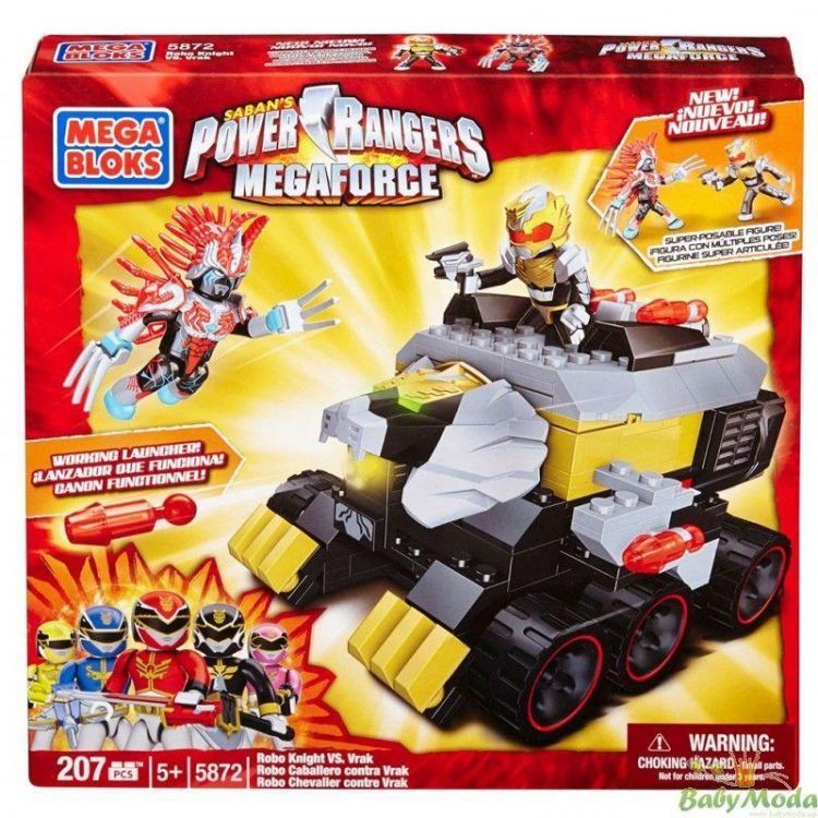 Mega Bloks 05872 Конструктор Могучие рейнджеры Схватка Рейнджеров с врагом Желтый рейнджер, 207 деталей