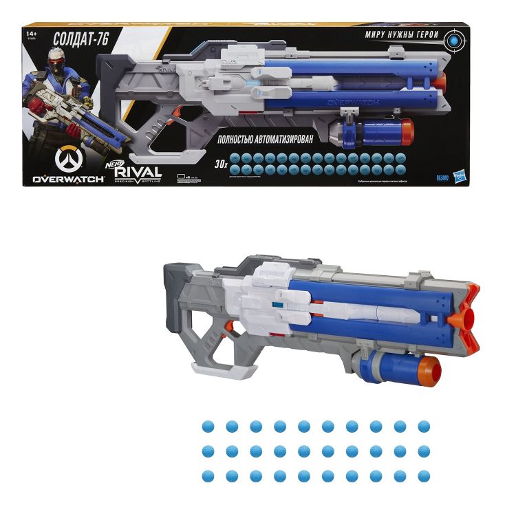 Hasbro E5606 Nerf Бластер Нерф Райвл Овервотч Солдат-76