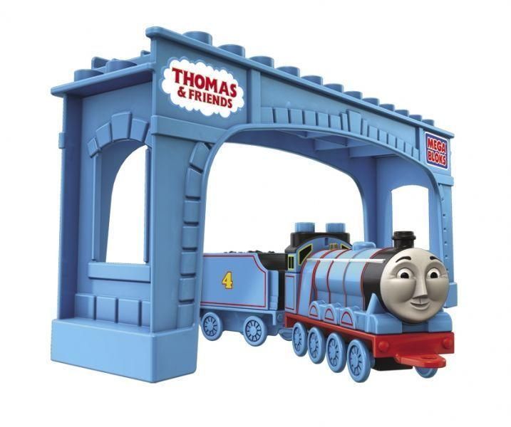 Mega Bloks 10612 Набор "Паровозик Гордон" с вагончиком и мостом из серии "Томас и его друзья"