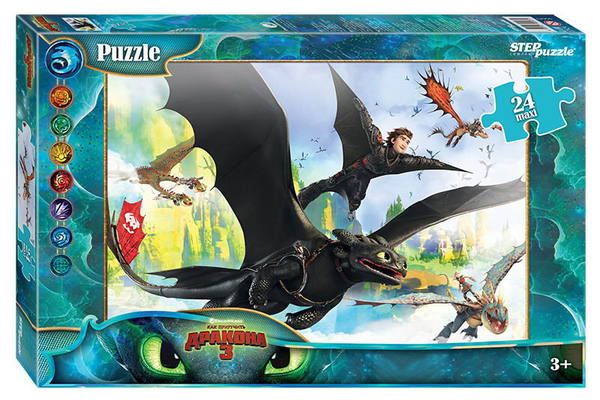 СТЕП ПАЗЛ 90043 Пазл maxi DreamWorks "Как приручить дракона - 3", 24 детали