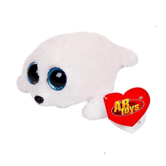 AB toys M0056 Мягкая игрушка Тюлень белый, 15 см