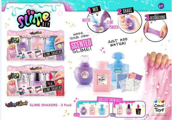 CANAL TOYS SSC087 Набор для изготовления слайма SLIME DIY серии "SlimeGlam" 3 в комплекте, 2 вида в ассортименте