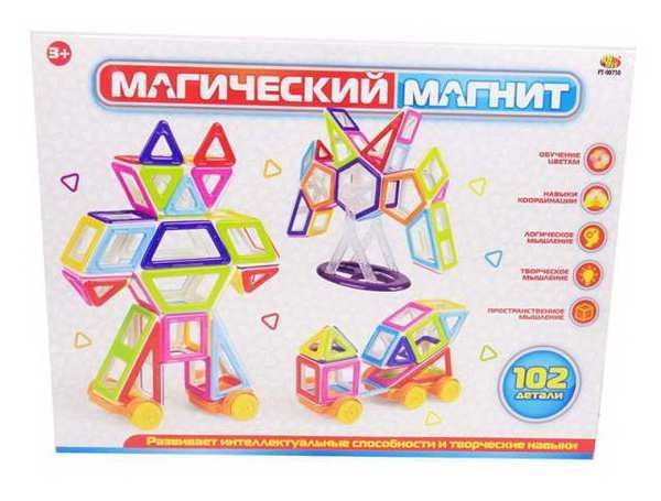 ABtoys PT-01355 Конструктор "Магический магнит", 102 детали