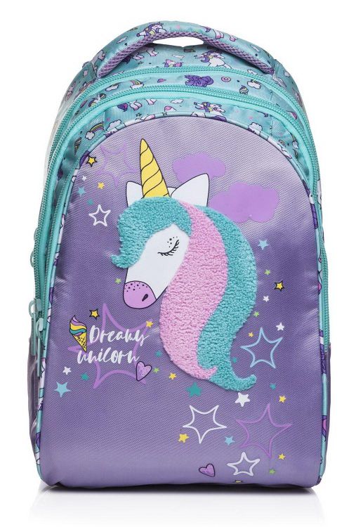Hatber NRk-51104 Рюкзак Hatber STREET Dream unicor- 41х28х21см полиэстер светоотражающий 3 отделения, 1 потайной карман на спинке