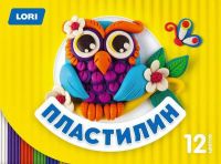 LORI Пл-017 Пластилин детский, 12 цветов, по 15 гр