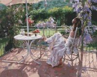 Раскраски по номерам. Картина Утро на террасе, 40*50 см