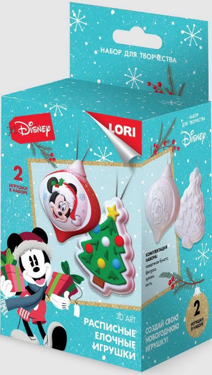LORI Ирд-015 Набор для творчества LORI Расписные ёлочные игрушки Disney Микки LORI Ирд-015 Набор для творчества LORI Расписные ёлочные игрушки Disney Микки