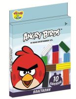 Пластилин 10 цветов Angry Birds 200 гр.