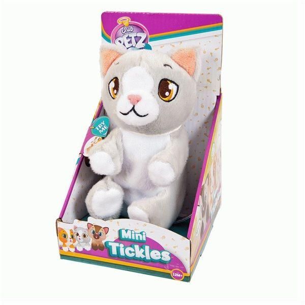 IMC Toys 96783 Котенок интерактивный (серый), со звуковыми эффектами, шевелит лапками если почесать животик