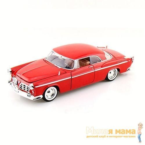 Motormax 73302 Модель винтажной машины 1955 Chrysler C300, 1:24, красный