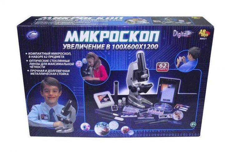 AB-toys 88021 Микроскоп с аксессуарами, 62 предмета