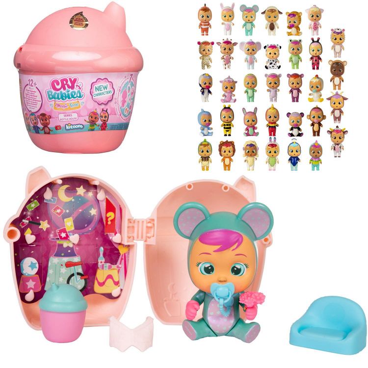 IMC Toys 97629/98442-VN/оранжевый Кукла IMC Toys Cry Babies Magic Tears серия Bottle House Плачущий младенец в комплекте со светло- оранжевым домиком и аксессуарами