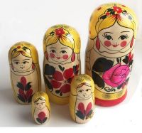 Матрешка традиционная 5 кукольная Сударушка 14,5 см