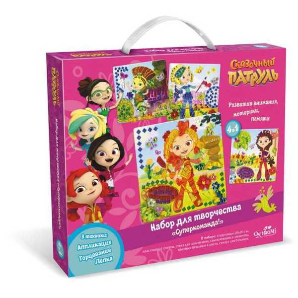 ORIGAMI 04932 Набор для творчества 4в1. Сказочный патруль. Пластилин, торцевание, мозаика