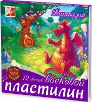 Пластилин мягкий (восковой) Фантазия 12 цветов