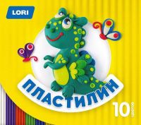 LORI Пл-020 Пластилин детский, 10 цветов, по 15 гр