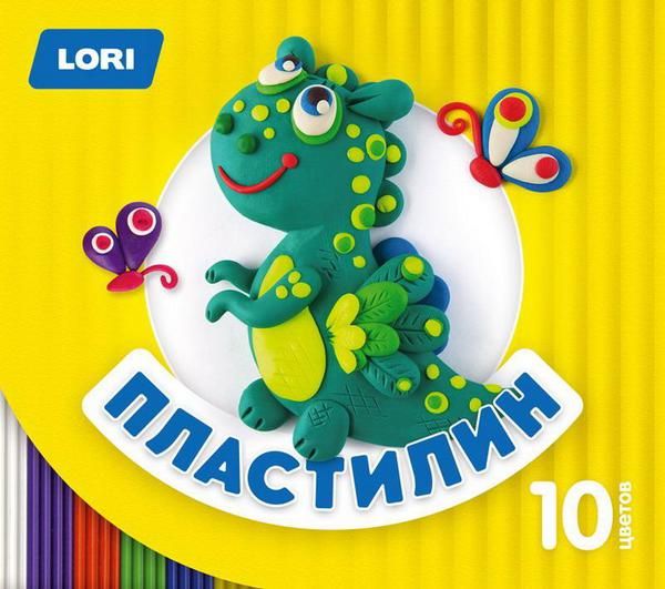 LORI Пл-020 Пластилин детский, 10 цветов, по 15 гр