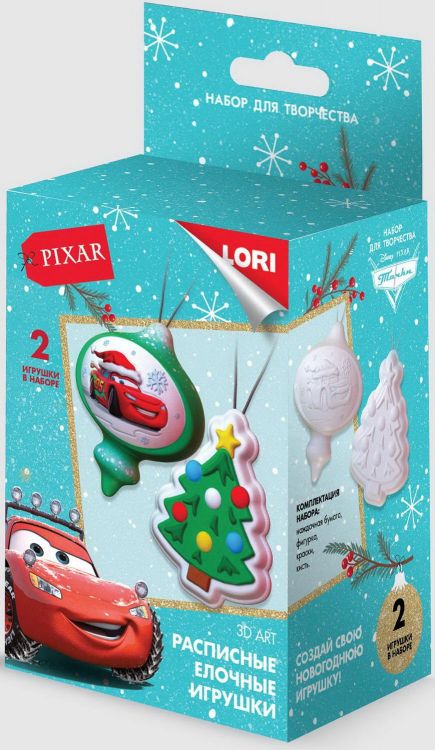 LORI Ирд-016 Набор для творчества LORI Расписные ёлочные игрушки Disney Молния Макквин LORI Ирд-016 Набор для творчества LORI Расписные ёлочные игрушки Disney Молния Макквин