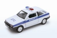 Welly 42377PB Машинка Welly LADA 2108 Милиция ДПС металлическая 1:34-39