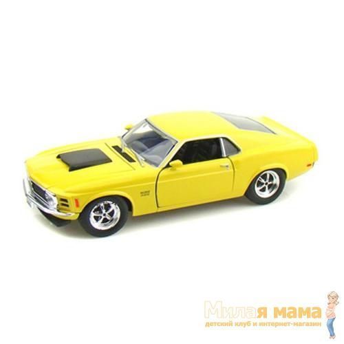 Motormax 73303 Модель винтажной машины 1:24 1970 Ford Mustang Boss 429, желтый