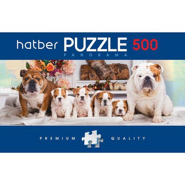 Hatber 500ПЗ2-18371 Пазл "Premium" Панорама Собачки, 500 элементов