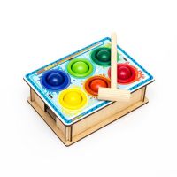 Woodlandtoys 115403 Развивающая игрушка Woodlandtoys Стучалка Краски 15*20