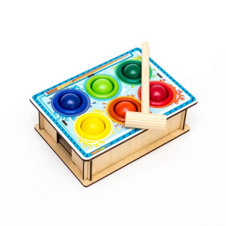 Woodlandtoys 115403 Развивающая игрушка Woodlandtoys Стучалка Краски 15*20