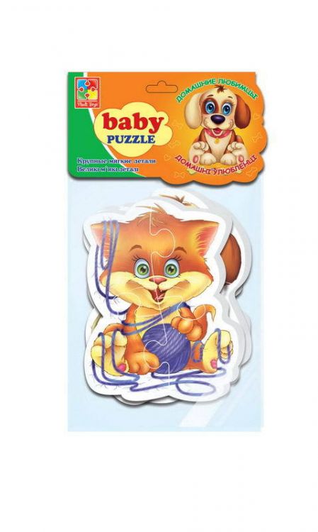 Vladi Toys VT1106-07 Пазлы мягкие Baby puzzle "Домашние любимцы"