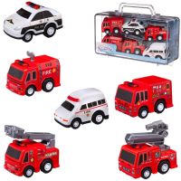 Junfa ZY911865 Игровой набор Junfa Машинки Микромобили Специальные службы инерционные 6 шт в чемоданчике