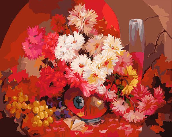 Раскраски по номерам. Картина Бархатный букет, 40*50 см