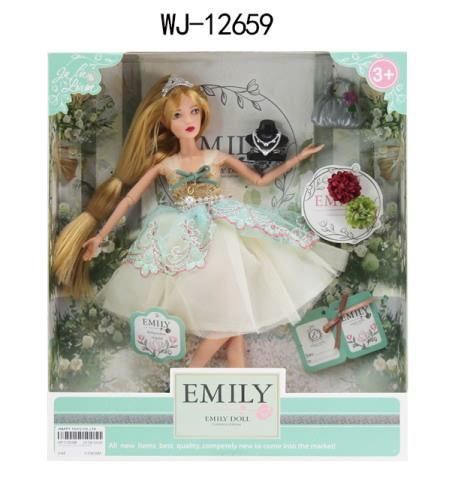ABtoys (АБтойс) WJ-12659 Кукла ABtoys Emily Мятная серия с сумочкой и аксессуарами 30см