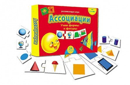 Рыжий Кот ИН-8078 Игра настольная. Ассоциации. УЧИМ ФОРМЫ И ФИГУРЫ