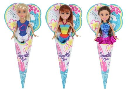 FUNVILLE 24009пц Кукла Sparkle Girlz "Пляжная версия" в рожке,