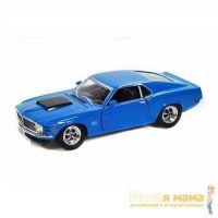 Motormax 73303 Модель винтажной машины 1:24 1970 Ford Mustang Boss 429, голубой