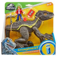 Mattel GKL51 Jurassic World Фигурка Imaginext динозавр Индораптор и Мейзи Локвуд