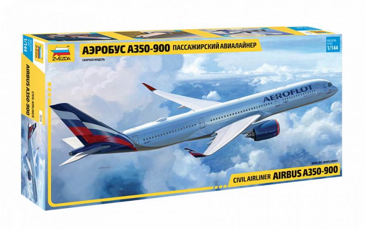 Звезда (ZVEZDA) 7039з Сборная модель ZVEZDA Самолет А350-900 1:144