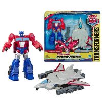 Hasbro E4328 Transformers Cyberverse Spark Armor Tрансформер, Optimus Prime & Sky Turbine, 18 см