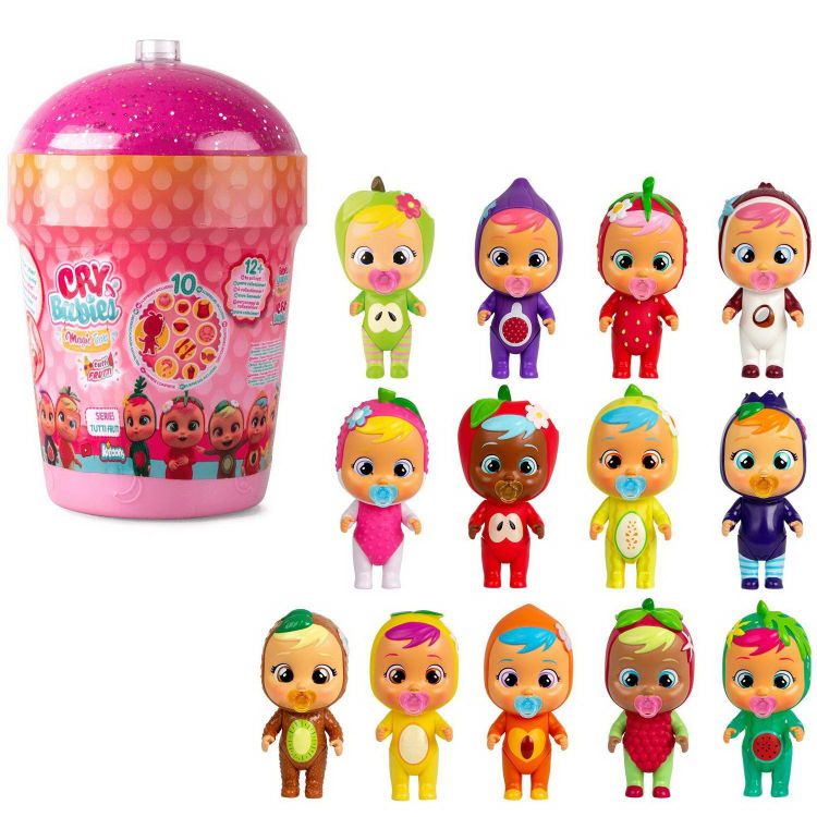 IMC Toys 93355/розовый Кукла IMC Toys Cry Babies Magic Tears серия Tutti Frutti Плачущий младенец в комплекте с домиком и аксессуарами, розовый