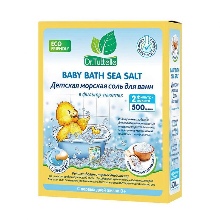 DR.Tuttelle DT080 Соль для ванн DR.Tuttelle Детская морская, натуральня 500 гр