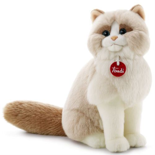 Trudi 20572 Мягкая игрушка Бежевая кошечка Клодин, сидячая, 34 см