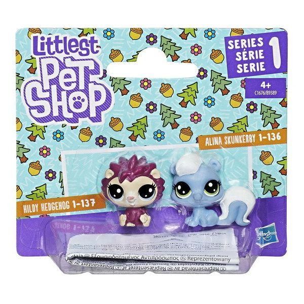Hasbro C1676 LPS S1 Пара мини-петшопов Ёжик и Скунс