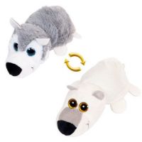 AB toys M5007 Мягкая игрушка Перевертыши Волк/Белый медведь, 16 см