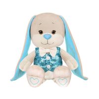 Jack&amp;Lin NEW JL-032102-25 Мягкая Игрушка Jack&amp;Lin, Зайчик в Голубой Жилетке и Белых Брюках, 25 см, в Коробке