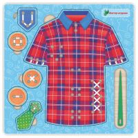 Мастер Игрушек IG0327 Игра развивающая. "Иглоборд, рубашка"